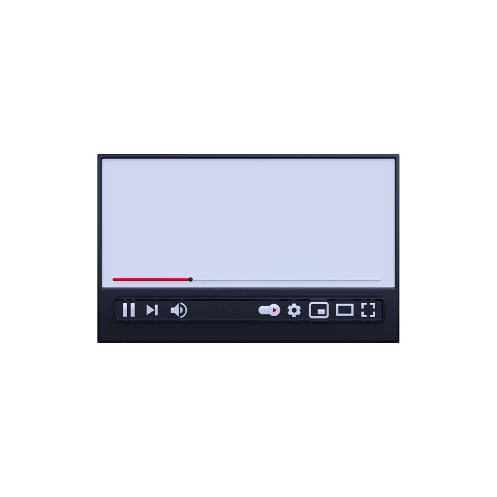 Trình phát video với thanh tiến trình mới chạy được một đoạn ngắn.
